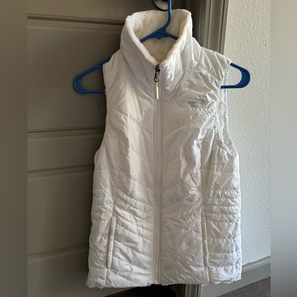 The North Face White Fleece Vest